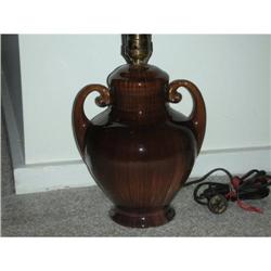 Brown Art PotteryTable  Lamp #988498