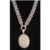Image 1 : Antique Sterling Locket with Heavy Chain #988588