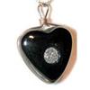 Image 1 : Onyx & Marcasite Heart Drop #998029