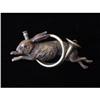 Image 1 : 19th C. Vienna Bronze Rabbit  Brooch #998047