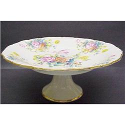 Hand Painted Pedestal CAKE PLATE  #998262