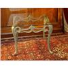 Image 1 : Unusual Metal Tea Table with Glass Top #998594