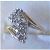 Image 1 : 10k and Diamond waterfall ring. #998888