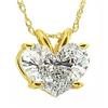 Image 1 : 1 carat DIAMOND SOLITAIRE PENDANT Heart style #999078