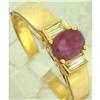 Image 1 : 0.65ct Ruby and 0.25tcw Diamond Ring #1008014