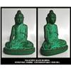 Image 1 : CZECH 1930's MALACHITE GLASS BUDHA STATUE #1008095