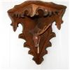 Image 1 : Shelf Deer  Elk Head Corner Carved Wood Antique#1008449