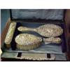 Image 1 : HALLMARKED SILVER ENGLISH BRUSH SET IN CASE #1008457