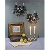 Image 1 : PETITE Pair VINTAGE Floral Italian Wall sconces#1008564