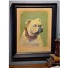 Image 1 : VINTAGE French Pastel of a Bulldog- signed #1008565