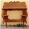 Image 1 : 19c Victorian Carved Oak Mantle Server Etagere #1008676