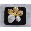 Image 1 : Clear Rhinestone Cherry Brooch Fruit Pin #1021732