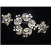  WEISS rhinestone brooch earrings set or parure#1021849