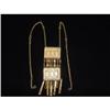 Egyptian style gold dangle necklace signed #1021865