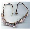 Pale Lavender Glass Rhinestone Necklace #1021885