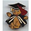  Hand Painted Wood Graduate Bear Brooch #1021899