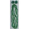 Emerald Green Glass  Necklace Earrings Set #1021904