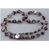 Brown  White Glass Beaded Necklace #1021923