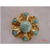 Image 1 : Vintage BENEDIKT NY Turquoise Brooch Pin #1021972