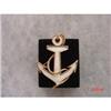  White Enamel Trifari Anchor Brooch 1940-1960s #1021992