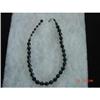 Art Deco Black Glass Crystal Necklace Choker #1022009