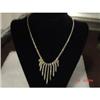 Image 1 : Rhinestone Chadelier Necklace Vintage Clear#1022047