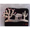 Estate Mexican  Sterling Coral Enamel Brooch#1022080
