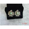 Estate Old Pawn  Thunderbird Turquoise Earrings#1022177
