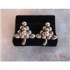 Image 1 : Estate Mexican Silver Grape Screwback Earrings #1022182