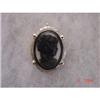 Curtman Sterling Glass Cameo Brooch Pendant #1022208