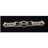 Image 1 : Victorian Sterling   Rhinestone Bar Pin #1022343