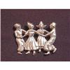 Image 1 : LANG STERLING dancing couples brooch or pin#1022365