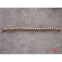 Estate   Sterling  Link Victorian Bracelet#1022480