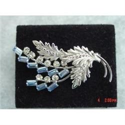 Estate CARL-ART Sterling Rhinestone Brooch #1022502