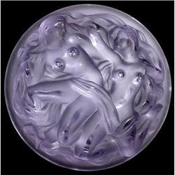 Czech Bohemian ALEXANDRITE Powder / Dresser Box#1022713