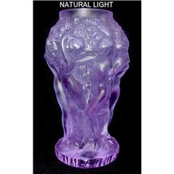 Czech Bohemian ALEXANDRITE Art Deco Vase  #1022714