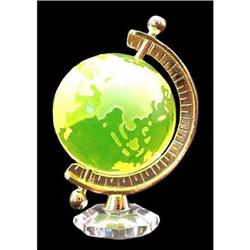 Czech Bohemian VASELINE World Globe Paperweight#1022724