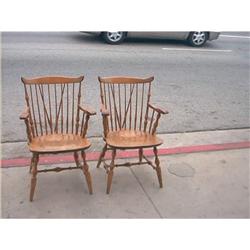 4 Windsor Chairs Signed Nichols & Stone #1022726