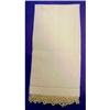 Image 1 : HUCK LINEN GUEST TOWEL TATTED LACE #1022790