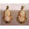 Image 1 : Van Dell Shell Cameo Pendulum Earrings #1022942