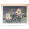 Image 1 : "Iris" David Lee Silk Chinese Ink Framed signed#1022998