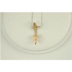 14k Gold Charm ANTIQUE  ICE SKATE #1023081