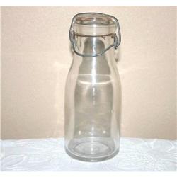 Rare 19C  One Pint Glass Milk Bottle  #1023260