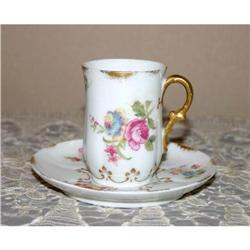 Gorgeous Vintage Limoges Chocolate Cup & Saucer#1023261