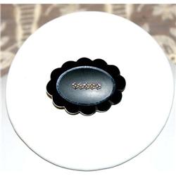 Art Nouveau French Jet Seed Pearl Brooch/Pin #1023269