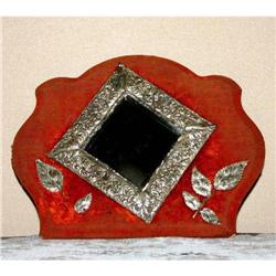  19th Century Antique Wall Pocket & Mirror #1023275