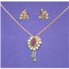Image 1 : Vintage Rhinestone Necklace/Earrings Set #1023303