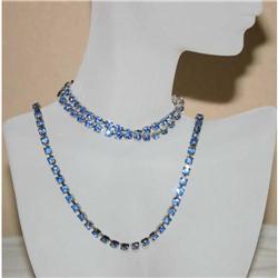 Sparkling Blue Rhinestone Necklace/Bracelet #1023351
