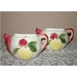 Vintage Apple Tea Pot Shawnee Wall Pocket #1023358