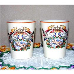 Netherlands Royalty Ceramic Beaker Tumblers #1023359